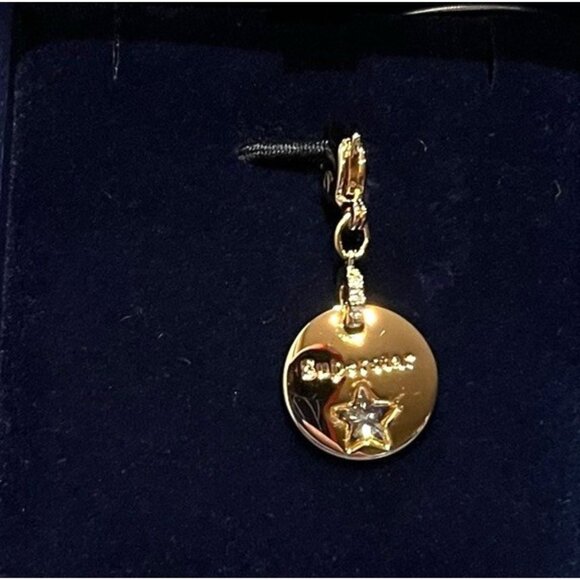 Swarovski Superstar Charm or Pendant Gold Tone Yellow Crystals Star New Gift Box - Picture 3 of 4